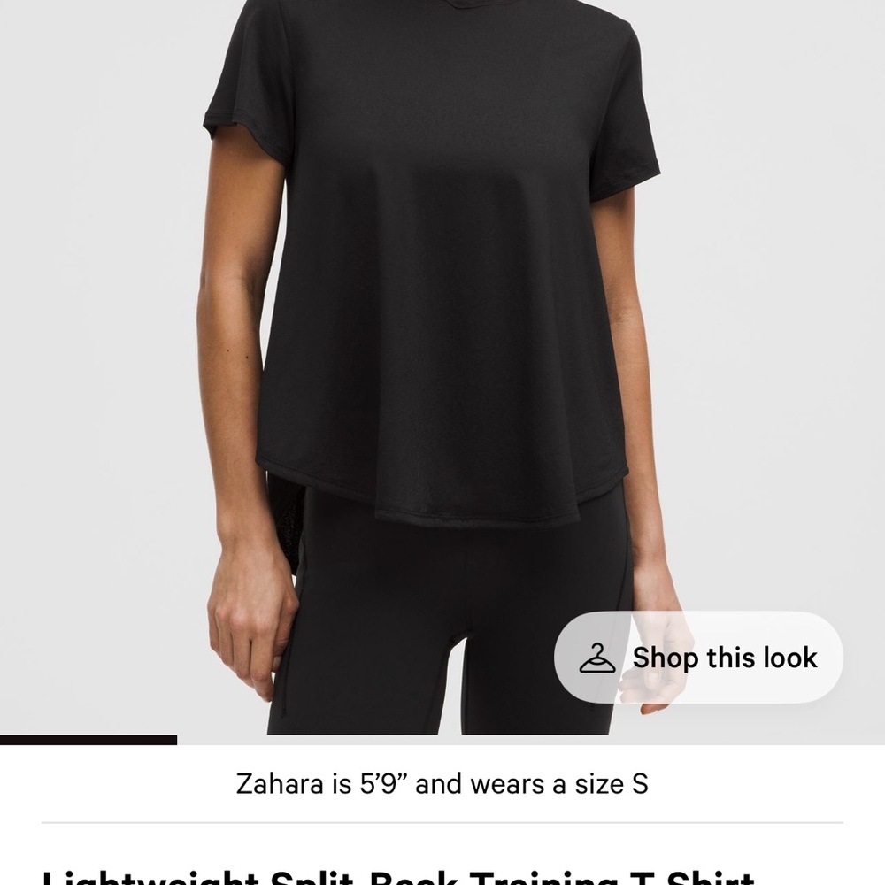 lululemon Lightweight Stretch Run Black Short Sleeve Tee